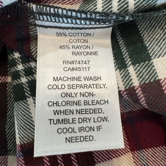 Natural Reflections Women’s Plaid Flannel
Pajama Long-Sleeve Shirt Size M NWT - Picture 6 of 9